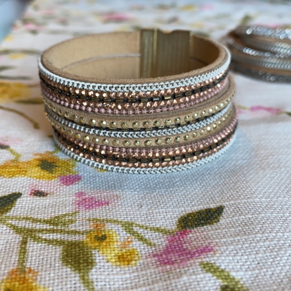 Studded Bracelets Set of 2 - Picture 2 of 5